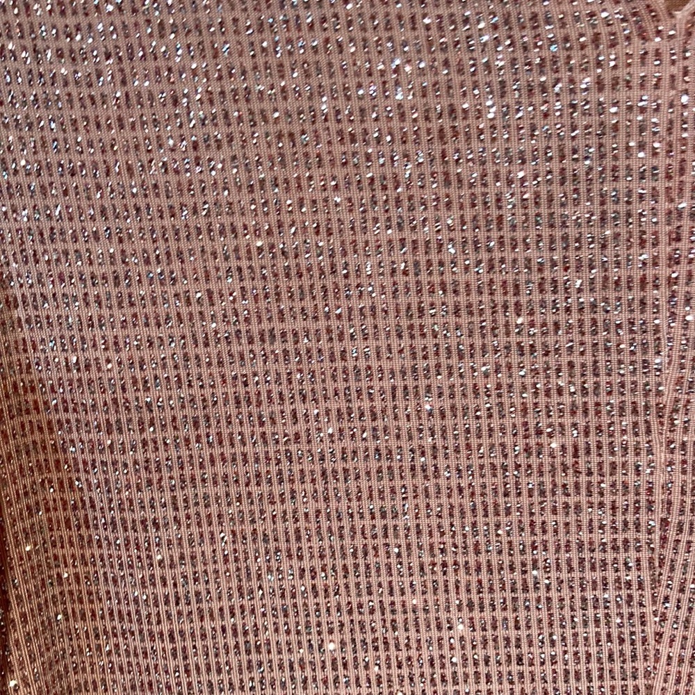 Pink, sleeveless top with a lot of sparkle. - Picture 5 of 7